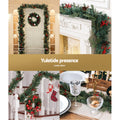 Jingle Jollys 2.4m Christmas Garland LED Lights Xmas Decoration