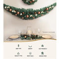 Jingle Jollys 2.4m Christmas Garland Green Xmas Decorations