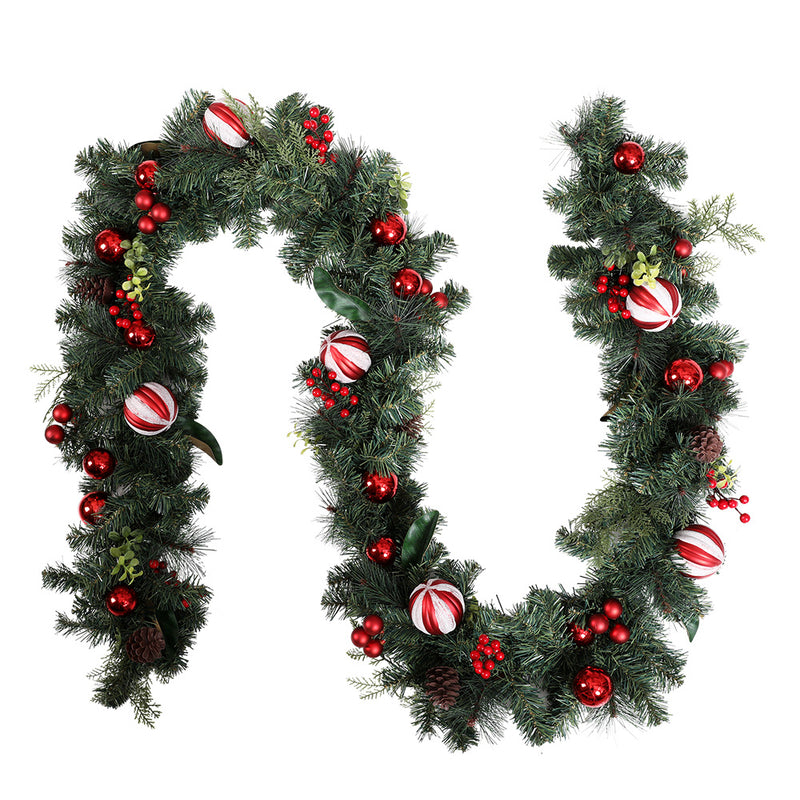 Jingle Jollys 2.7m Christmas Garland Decorations Xmas Wedding