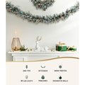 Jingle Jollys 2.7m Christmas Garland LED Lights Snowy Xmas Deco