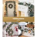 Jingle Jollys 2.7m Christmas Garland LED Lights Snowy Xmas Deco