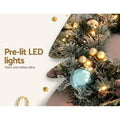 Jingle Jollys 2.7m Christmas Garland LED Lights Snowy Xmas Deco