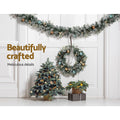 Jingle Jollys 2.7m Christmas Garland LED Lights Snowy Xmas Deco