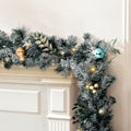 Jingle Jollys 2.7m Christmas Garland LED Lights Snowy Xmas Deco