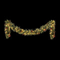 Jingle Jollys 3M Christmas Garland LED Pre-lit Pine Cones Green