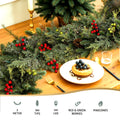Jingle Jollys 3M Christmas Garland LED Pre-lit Pine Cones Green