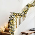 Jingle Jollys 3M Christmas Garland Pre-lit LED Snow Frosted