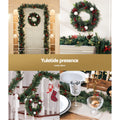 Jingle Jollys Christmas Garland Wreath LED Lights Xmas Tree Decor