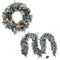 Jingle Jollys 2.7m Christmas Garland LED Lights Wreath Set Snowy