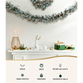 Jingle Jollys 2.7m Christmas Garland LED Lights Wreath Set Snowy