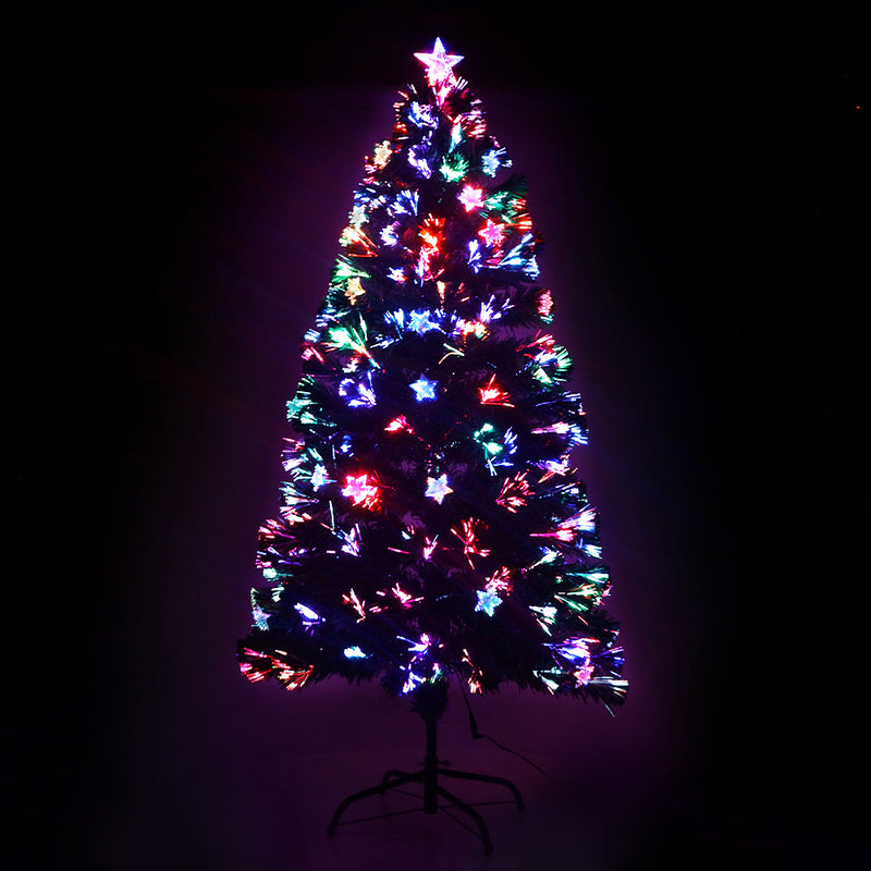Jingle Jollys 1.2m Optic Fibre Christmas Tree LED Multi Colour