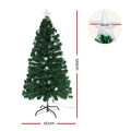 Jingle Jollys 1.2m Optic Fibre Christmas Tree LED Multi Colour