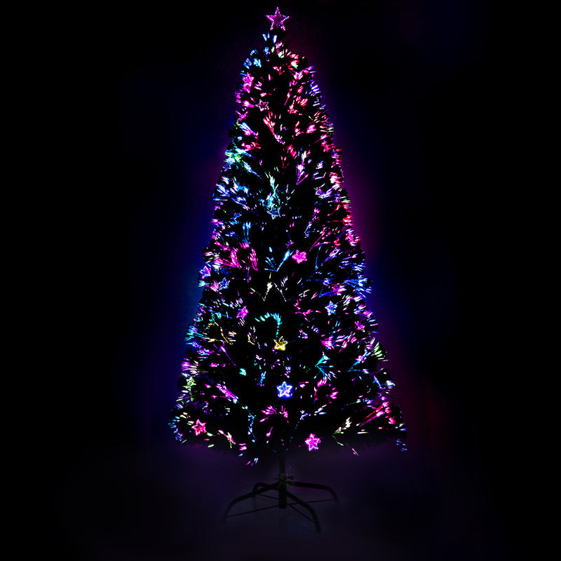 Jingle Jollys 2.1m Christmas Tree Optic Fibre LED Multi Colour