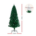 Jingle Jollys 2.1m Christmas Tree Optic Fibre LED Multi Colour