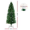Jingle Jollys 2.4m Optic Fibre Christmas Tree Multi Colour LED