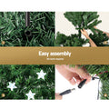 Jingle Jollys 2.4m Optic Fibre Christmas Tree Multi Colour LED