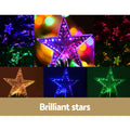 Jingle Jollys 2.4m Optic Fibre Christmas Tree Multi Colour LED