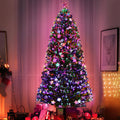 Jingle Jollys 2.4m Optic Fibre Christmas Tree Multi Colour LED