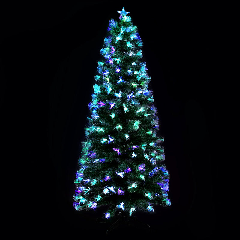 Jingle Jollys 2.1M Christmas Tree 7FT LED Multi Colour Optic Fibre