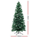 Jingle Jollys 2.1M Christmas Tree 7FT LED Multi Colour Optic Fibre