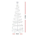 Jingle Jollys Christmas Tree 1.8M LED Cold White Lights Xmas