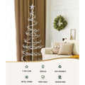 Jingle Jollys Christmas Tree 1.8M LED Cold White Lights Xmas