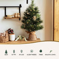 Jingle Jolly 60CM Christmas Tree 8 Light Modes Timer Tabletop