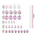 Jingle Jollys 33pc Christmas Tree Baubles Ornaments Set Pink