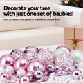 Jingle Jollys 33pc Christmas Tree Baubles Ornaments Set Pink
