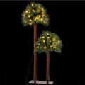 Jingle Jollys 1.5m+1m LED Christmas Palm Tree 2 in 1 Decoration