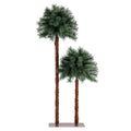 Jingle Jollys 1.5m+1m LED Christmas Palm Tree 2 in 1 Decoration