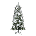 Jingle Jollys Christmas Tree 1.8m Snow Flocked Flowers 564 Tips