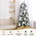 Jingle Jollys Christmas Tree 1.8m Snow Flocked Flowers 564 Tips