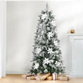Jingle Jollys Christmas Tree 1.8m Snow Flocked Flowers 564 Tips