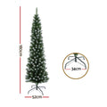 Jingle Jollys 1.8m Snowy Christmas Tree 300 Tips White
