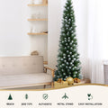 Jingle Jollys 1.8m Snowy Christmas Tree 300 Tips White