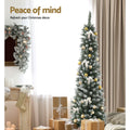 Jingle Jollys 1.8m Snowy Christmas Tree 300 Tips White