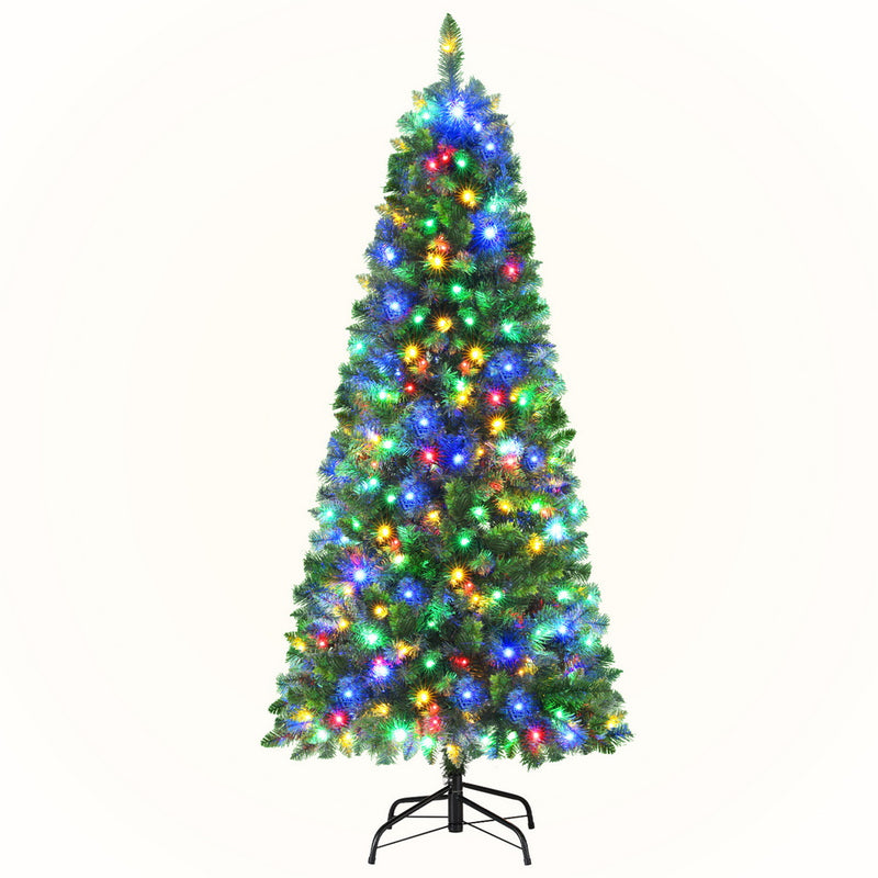 Jingle Jollys 1.8M Christmas Tree 8 Mode 200 LED Multicolour Lights