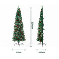 Jingle Jollys 2.1m Artificial Slim Christmas Tree Pine Cone Berry Decor Corner