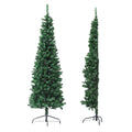 Jingle Jollys 2.4m Pre-Lit Christmas Tree Slim Pencil Xmas Tree Corner Tree
