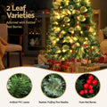 Jingle Jollys Christmas Tree 1.8M LED Red Berries Xmas Decoration