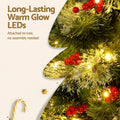 Jingle Jollys Christmas Tree 1.8M LED Red Berries Xmas Decoration