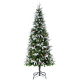 Jingle Jollys Christmas Tree 190cm Pine Cones LED 680 Tips Flocking
