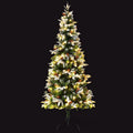 Jingle Jollys Christmas Tree 190cm Pine Cones LED 680 Tips Flocking
