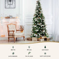 Jingle Jollys Christmas Tree 190cm Pine Cones LED 680 Tips Flocking