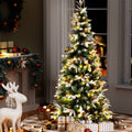 Jingle Jollys Christmas Tree 190cm Pine Cones LED 680 Tips Flocking