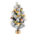 Jingle Jollys 60cm Tabletop Christmas Tree Snowy White Xmas Ornaments