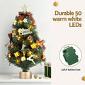 Jingle Jollys Christmas Tree 60cm LED Tabletop with Ornaments