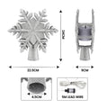 Jingle Jollys Christmas Tree Topper Lighted 360° Rotating Snowflake Projector Silver Glitter