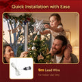 Jingle Jollys Christmas Tree Topper Lighted 360° Rotating Snowflake Projector Silver Glitter
